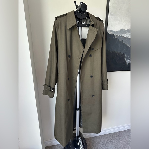 Aritzia New Finch Trench Coat - City Twill Size L NWT - Picture 3 of 6